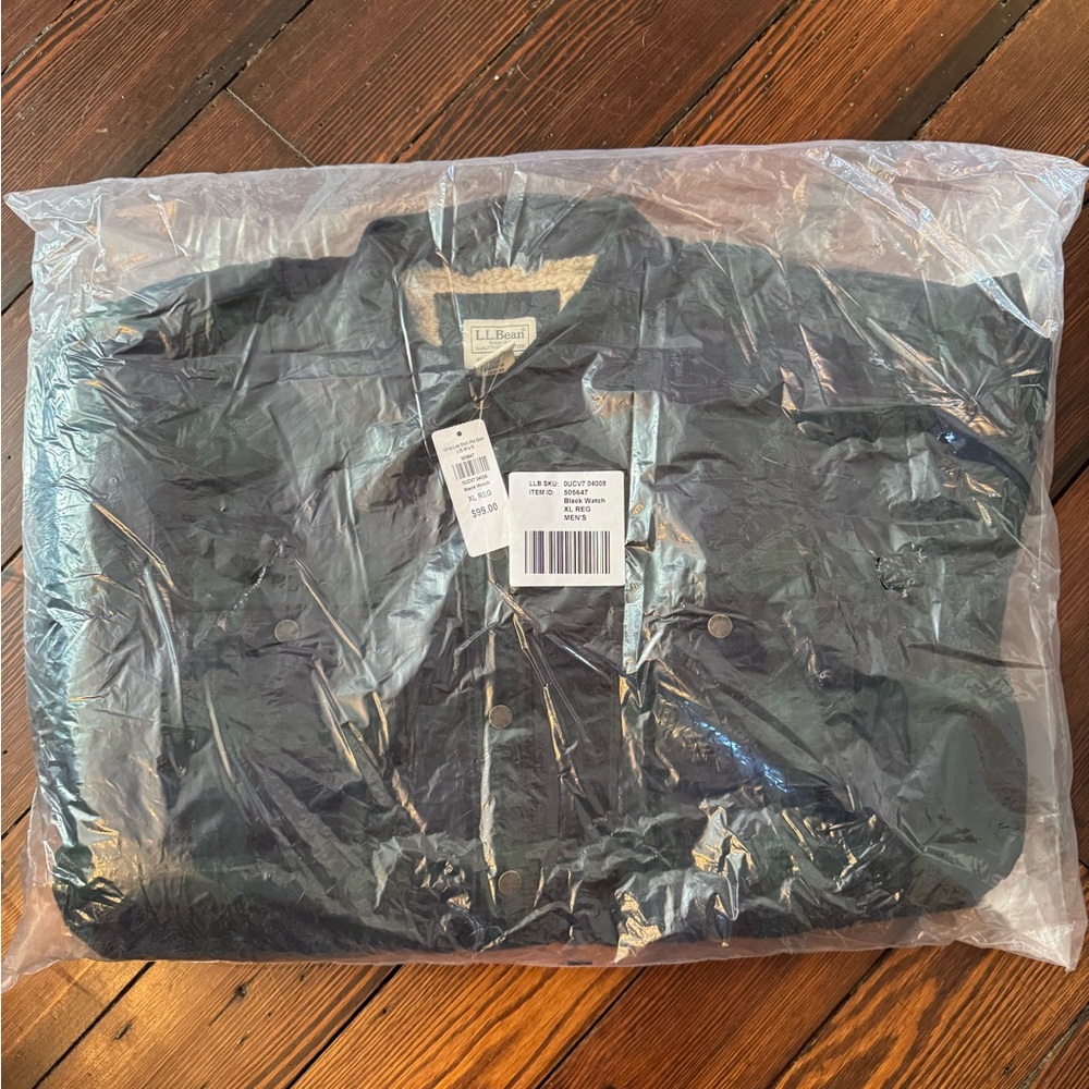 Plaid fleece lined LL Bean button down Shacket